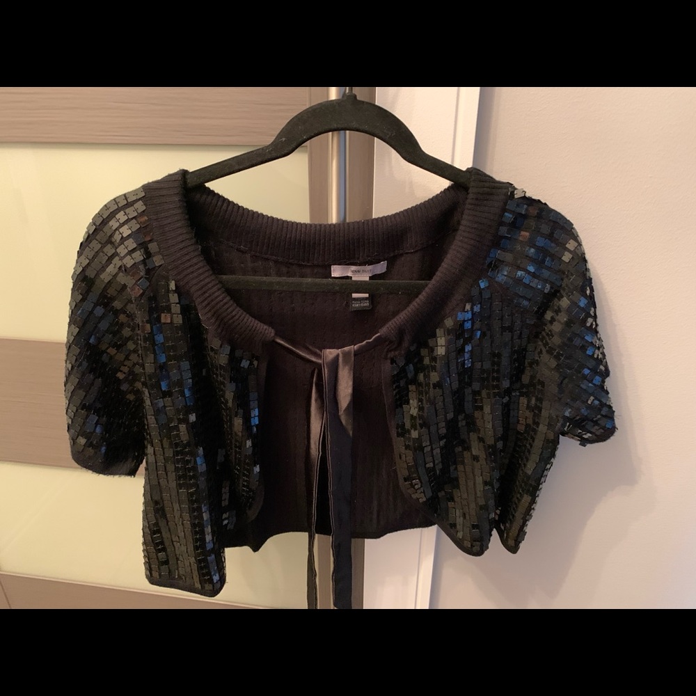 Mango Sequence short cardigan top